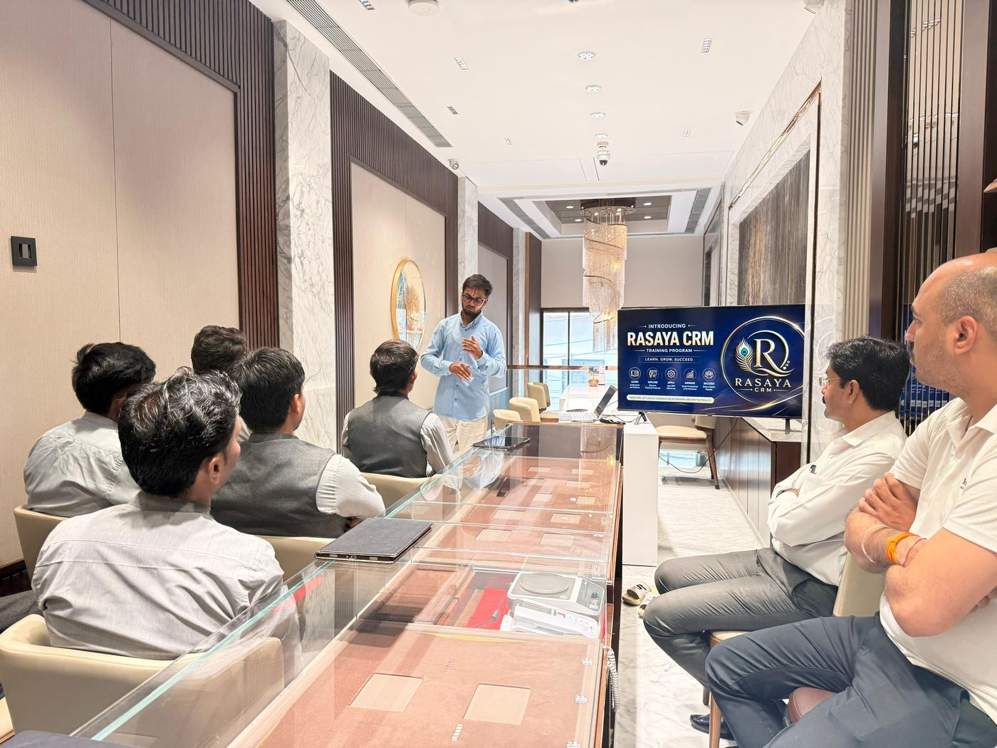 Rasaya CRM staff training at jewellery store