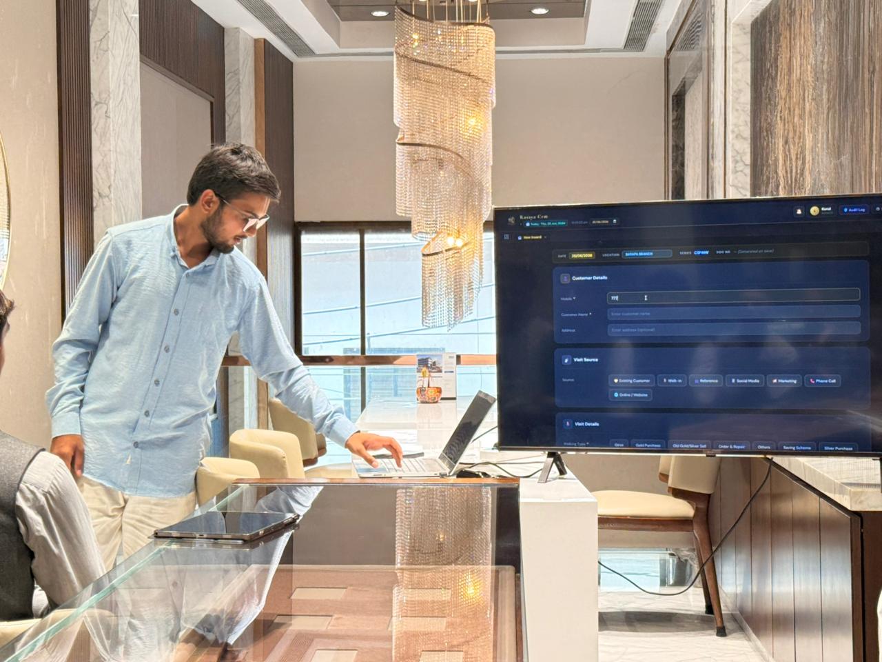 Rasaya CRM hands-on training with showroom team